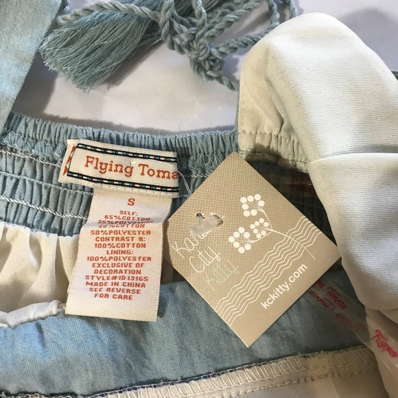 Flying Tomato Lace & Chambray Geometric Dress - Picture 5 of 8